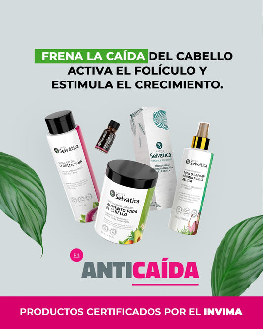 Kit Capilar Anticaída Mujer x4 – 100% Natural | Fusión Selvática