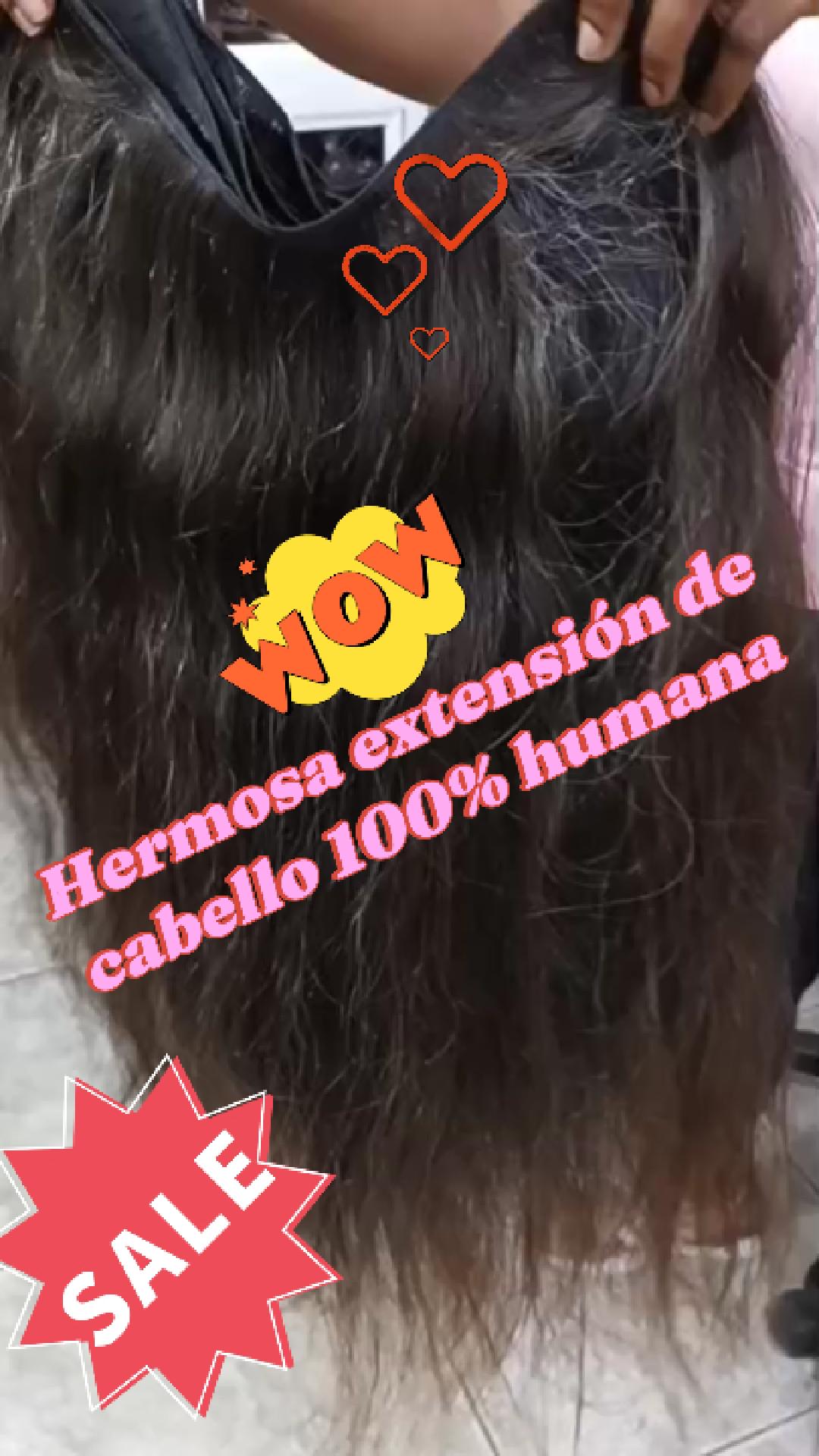 Extensión de Cabello Humano 100% Natural Color #30 | 5 Metros de Largo | Liso y Sedoso | Ideal para Tejido, Keratina y Cortinas